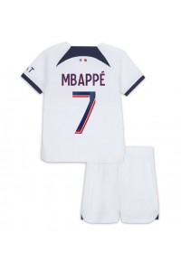 Fotbalové Dres Paris Saint-Germain Kylian Mbappe #7 Dětské Venkovní Oblečení 2023-24 Krátký Rukáv (+ trenýrky)